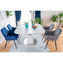 Стул SIGNAL LINEA Velvet Bluvel 86 темно-синий/черный мат